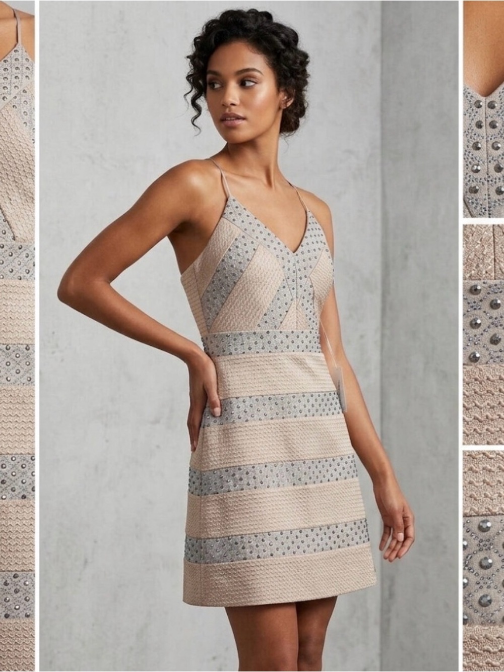 NWT Edgy Topshop Studded Bandage Mini Dress - Size 2